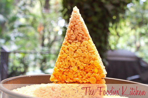 Candy Corn Krispie Treats