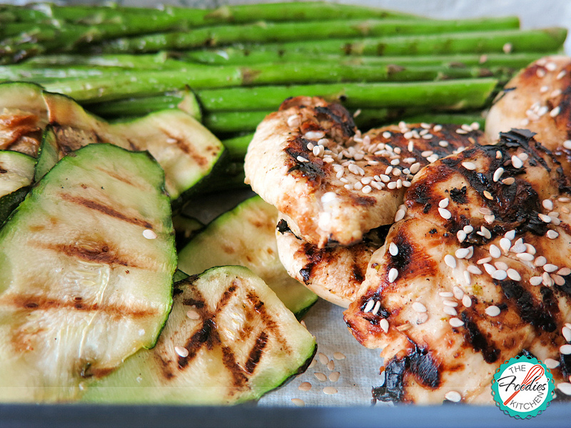 Grilled Tangerine Chicken with Greens