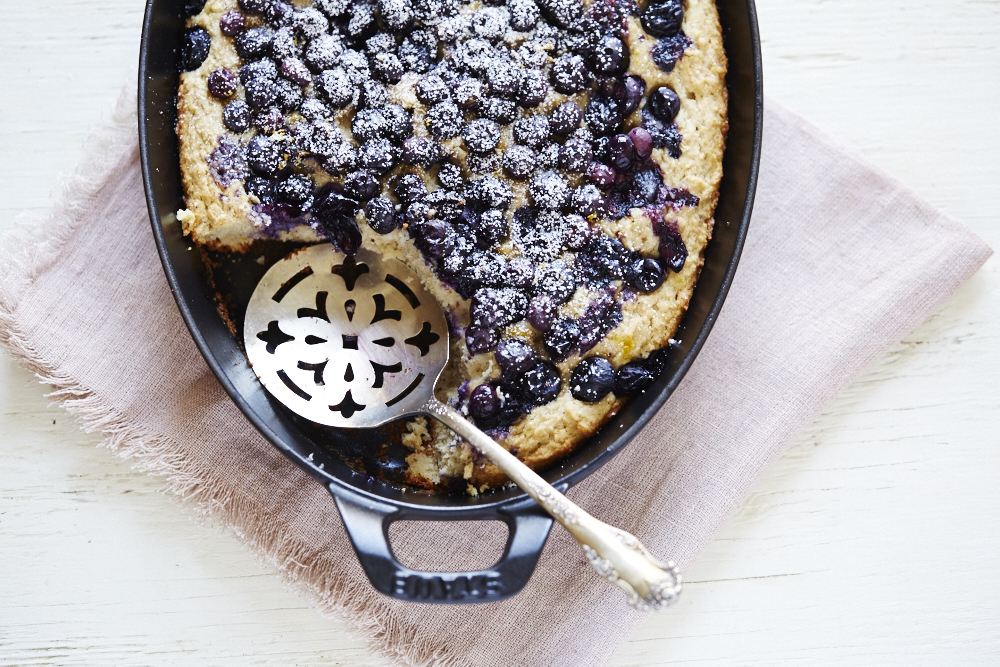 Blueberry & Ricotta Skillet Cake