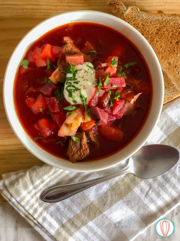 Classic Beef Borscht | The Foodies' Kitchen