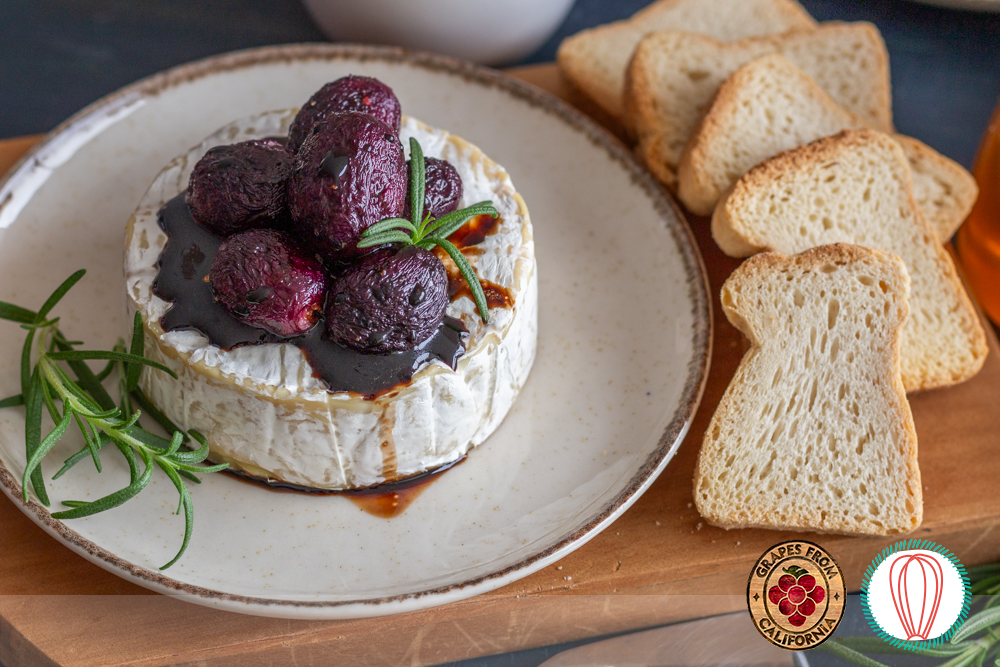 Baked Brie With Roasted Grapes - A Cultivated Living